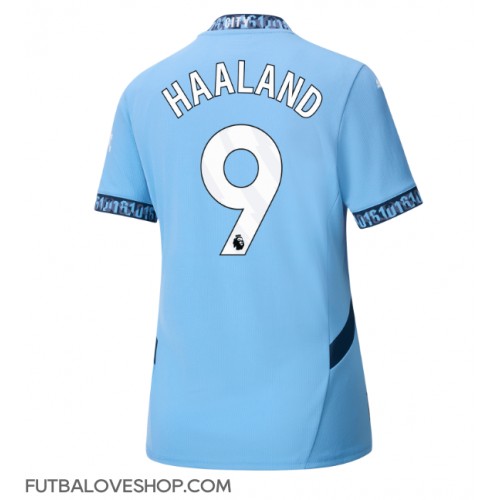 Dres Manchester City Erling Haaland #9 Domáci pre Ženy 2024-25 Krátky Rukáv